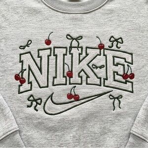 Nike Gray Sweatshirt with Red Cherry Logo